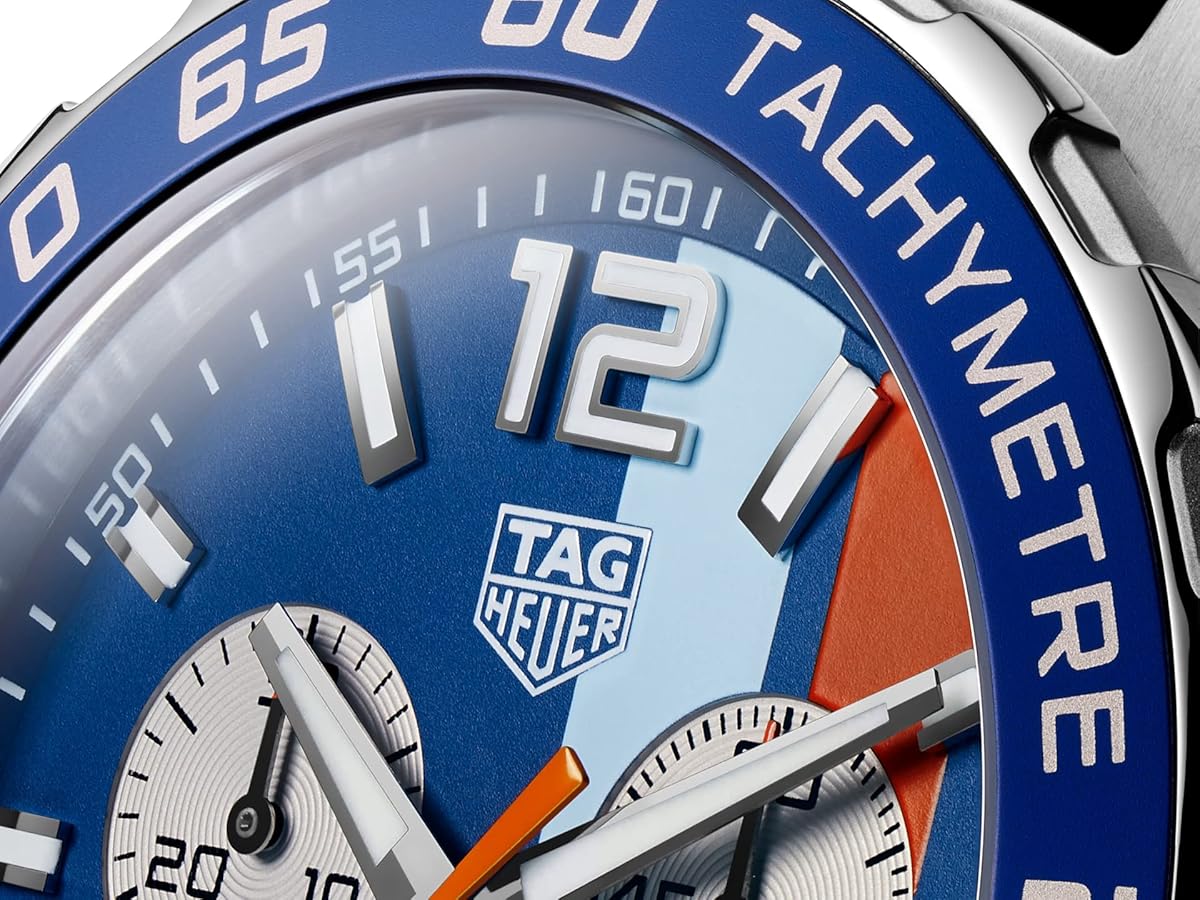 Heuer Gulf ジャケット TAG Heuer Formula 1 X Gulf Watch Steel Case Blue Multi